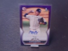 Austin Bergner Autograph, 2023 Bowman, 1st Bowman, Purple frame, #'d /250