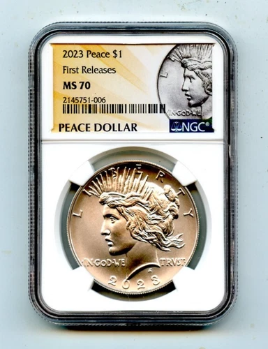 2023 PEACE DOLLAR NGC MS70 FIRST RELEASES SILVER COIN!!