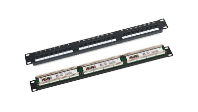 Patchpanel 1U/19 Zoll UTP ungeschirmt 24 Ports Kat. 5E LSA-Anschlüsse PK 