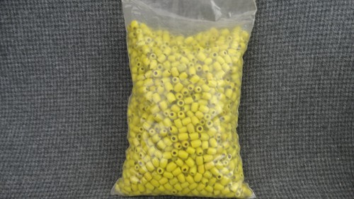 (B1) 7+ Pounds Beads 8mm Barrel Beads Bright Colors 1980's Trade Beads - Picture 9 of 12