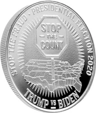 Trump 1 Oz .999 Silver Round Coin STOP THE COUNT