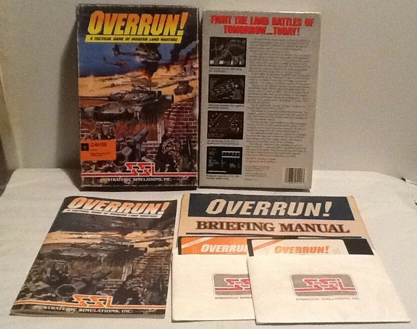 Overrun Commodore 64 Boxed Software C64 C128 1989 SSI Modern Land Warfare - Image 2 of 3