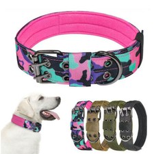 Heavy Duty Tactical Nylon Large Military Dog Collar Adjustable Buckle Training  