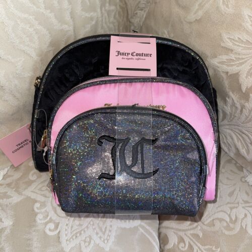 Juicy Couture Travel Cosmetic Bag Set - Picture 1 of 3