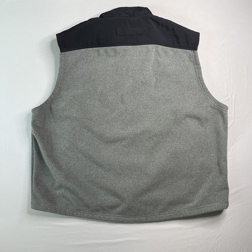 Duluth Trading Vest Mens 3XL Gray Black Shoremans Fleece Gridlock Workwear Zip - Picture 12 of 15