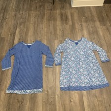 Carole Hochman Heavenly Soft Sleepwear Nightgowns 2 - Blue Floral - Size 1X