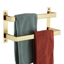 KOKOSIRI Brushed Gold SUS304 Stainless Steel Modern Square Bathroom Towel Bar