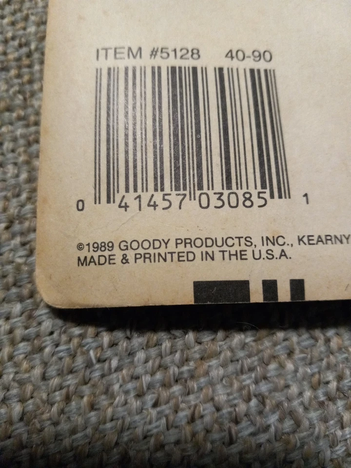 Tarjeta original púrpura #5128 NUEVO EN STOCK Goody 1989 punta cómoda levantamiento de cabello  Foto 4 de 4