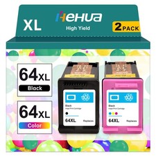 64XL Ink Cartridge for HP 64XL ENVY 5542 6255 6258 7130 7132 7255e 7258e lot 2PK