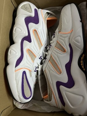 NEW vintage ADIDAS ORIGINALS FYW S-97 SNEAKERS 12 WHITE w/PURPLE ORANGE b23
