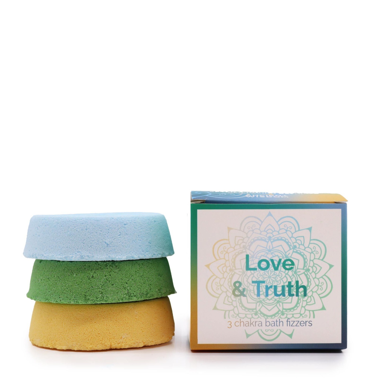 Blue Pirate Blue/Green/Yellow Chakra Bath Fizz - Small Box - Love & Truth - Image 2