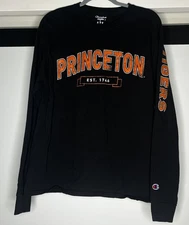 Princeton University Tigers Champion Shirt Long Sleeve Crew Neck MENS L