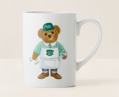 Ralph's Coffee Barista Polo Bear Mug Ralph Lauren Home Japan 12 oz