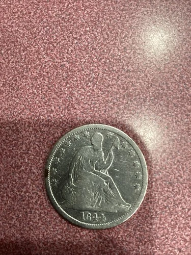 1844-O Seated Liberty Half, Variety 1, Medium Date, Large Lettered Legend