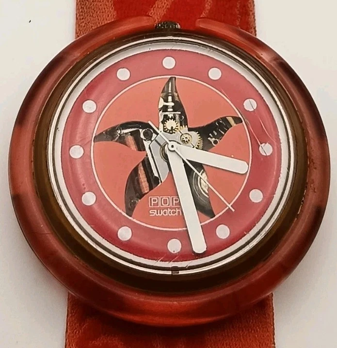 POP SWATCH Vintage WORKS with new battery! Vintage 1990 Pop Swatch Sputnik PWR106 - Unworn Mint  main image 4