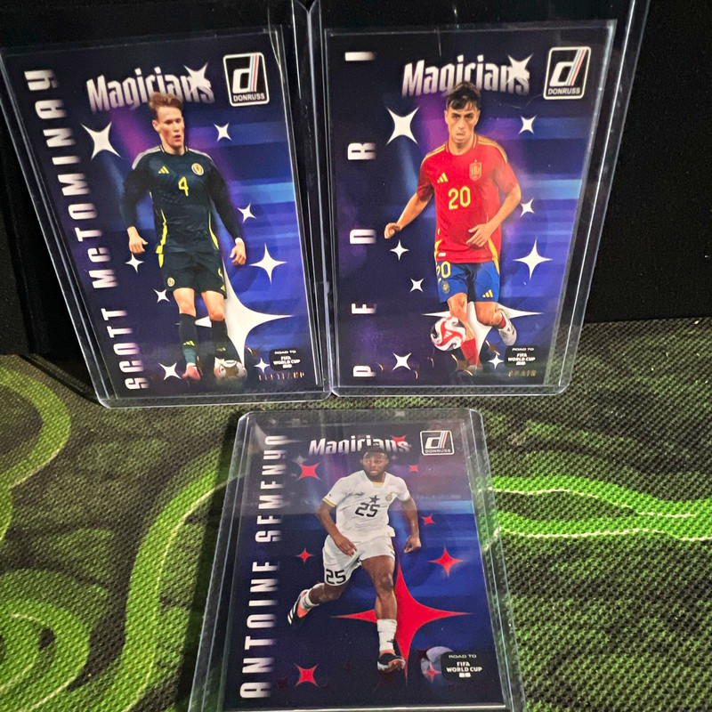 Panini 2025-26 Donruss Magicians Insert 3-Card Lot McTominay Pedri Semenyo