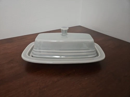 FiestaWare Pearl Gray Butter Dish~1999-2001 - EUC