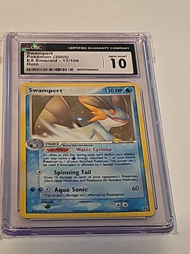 Swampert graded CGC 10 for sale on eBay