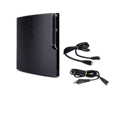 PS3 Konsole Slim 160 GB Modell Nr. Cech-2504A in Schwarz mit allen Kabeln