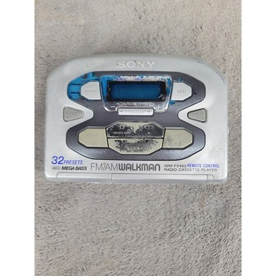 Sony Walkman WM-FX493 Portable Radio Cassette Player Silver AM FM