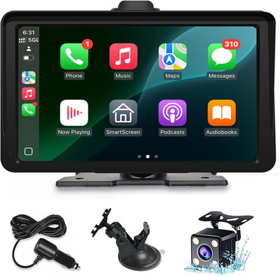 Carplay Screen for Car, 7'' HD Portable Wireless Carplay & Android Auto