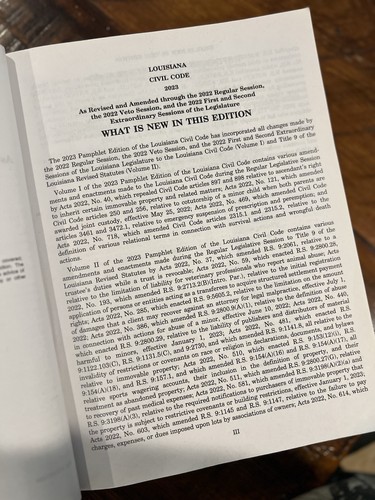 Louisiana Civil Code 2023 Ausgabe Band 2 - Bild 5 von 6
