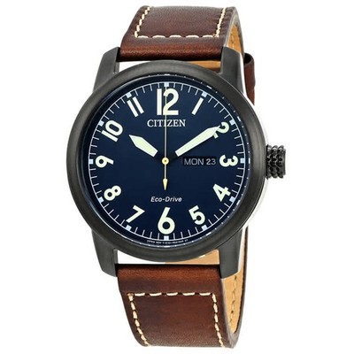 CZBM8478-01L Citizen Chandler Eco-Drive Men's Leather Watch - Choose color