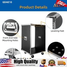 16U Cabinet Rolling Network Rack Audio Studio Video Telecom Equipment Rack Stand