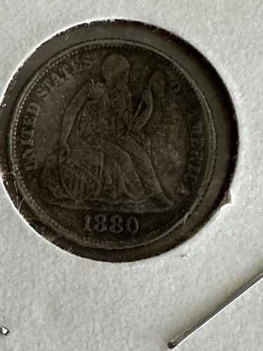 1880-P Seated Liberty Dime — photo from the most recent tracked eBay sale