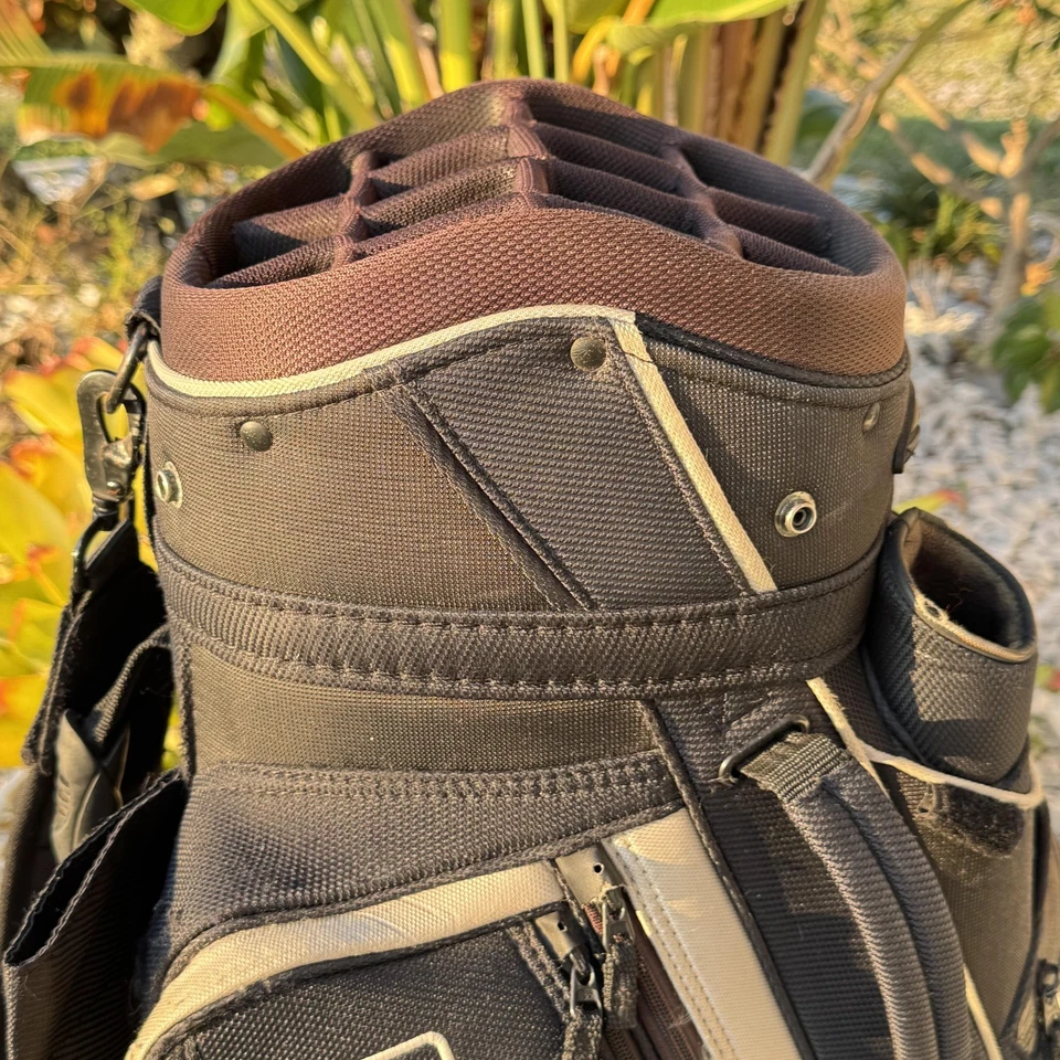 Bolsa de carrito de golf Ping 14 vías superior negra marrón enfriador organizador de palos de bolsillo Foto 2 de 4