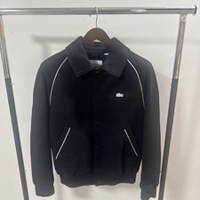 Lacoste Men's Logo Bomber Jacket Black White New Size Small
