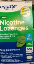Equate Mini Nicotine Lozenge 2 Mg, Mint Flavor, Stop Smoking Aid, 108 Count USA