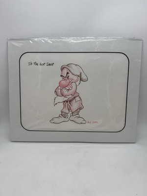 Disney Parks Grumpy  I m The Hop Shop  Sketch Art Print Matted Sealed 2012 NEW