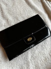 Elka Patent Leather Vintage Clutch Evening Bag Handbag Purse 60s 70s 80s