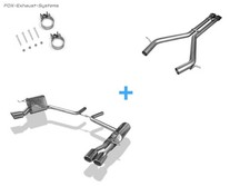  Edelstahl Racinganlage Mercedes E-Klasse W211 E500 Limousine je 2x88x74mm