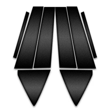 8pc Carbon Fiber Pillar Post Covers for 2020-2023 Cadillac CT5