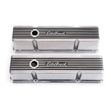 Edelbrock 4263 Elite Series Valve Cover Set Small Block Fits Chevy Edelbrock 4263 Elite Series Valve Cover Set Small Block Fits Chevy