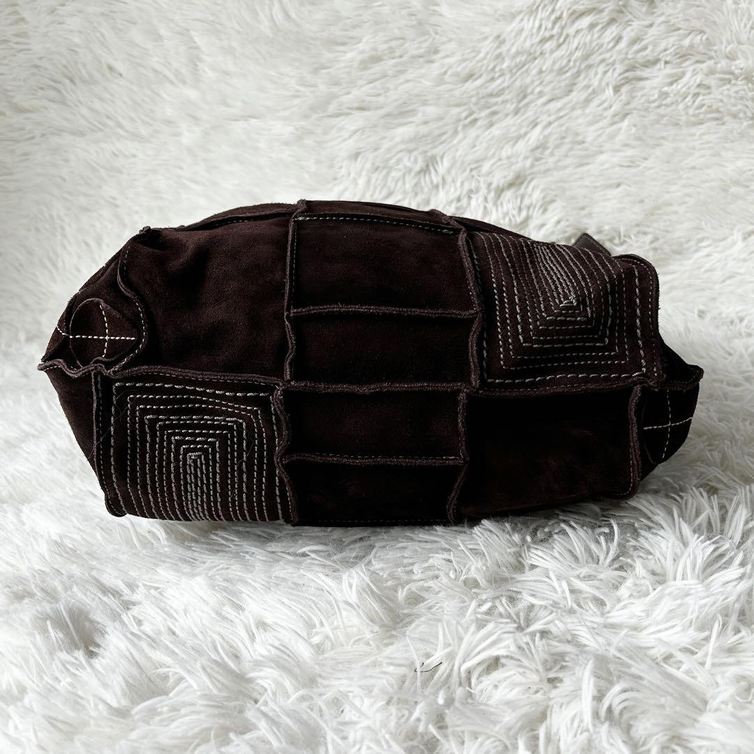 Coach Patchwork Duffle Bag Dark Brown Leather Rar… - image 4