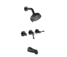 3 Handle 6-Spray Tub and Shower Faucet 1.8 GPM Wall Mount Shower System