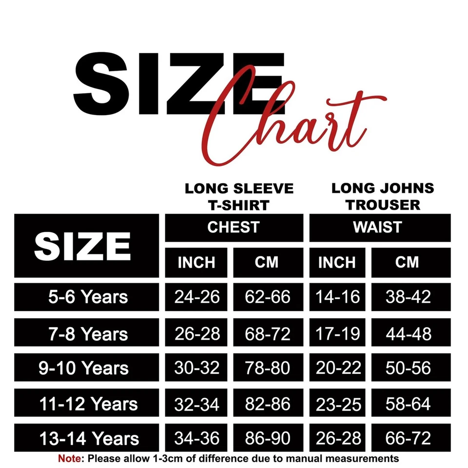 2 Pack Kids Thermal Long Johns Set Ultra Warm Bottom & Top Long Sleeve Baselayer - Image 2 of 2