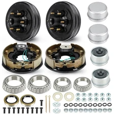 BriSunshine Trailer Axle Electric Brake Kit 6-Hole 5.5" Bolt Circle Brake Drum