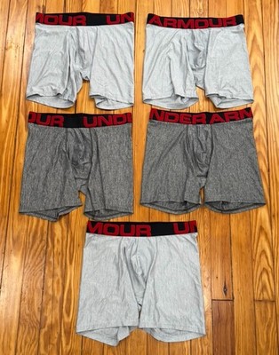 Lot Of 5 Under Armour Men's Tech Boxer Jock Underwear Size Medium MINT