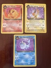 Eevee Evolution Bundle (3 Cards) Team Rocket Uncommon Pokemon Cards NM