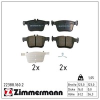 Zimmermann BremsbelÄGe Bremsbelagsatz Hinten Seat Ateca Audi Q2 Skoda Karoq VW
