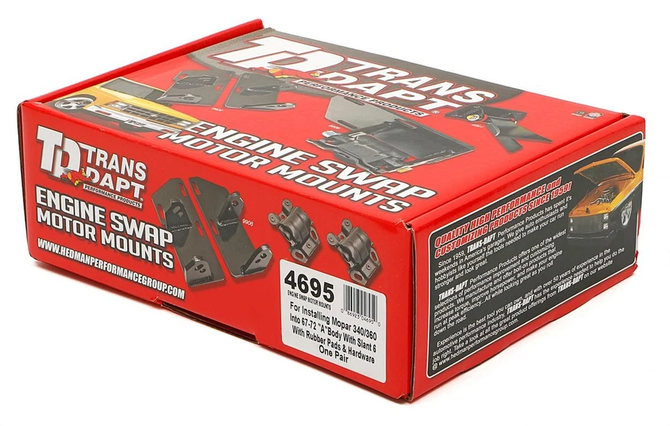 Trans-Dapt Performance MOPAR 340-360 into 1967-72 A BODY (Slant 6 K-Member)- Mot - Image 3 of 4