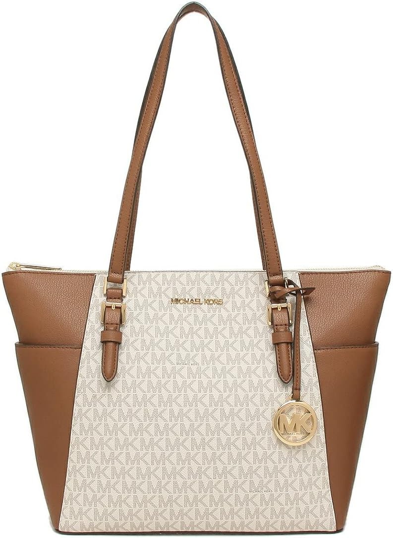 Michael Kors CHARLOTTE LG TZ TOTE 35T0GCFT3B Vanilla Outlet | eBay