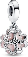 Pandora VierbläTtriges Kleeblatt Freundschaft Doppelter Charm-AnhäNger
