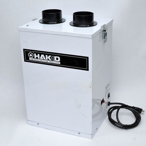 Hakko HJ3100 Soldering Fume Extractor HEPA/Carbon Filtration 2x 3" Inputs 115VAC