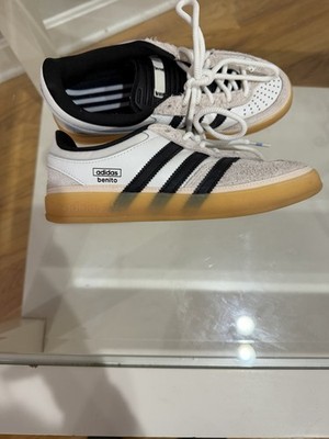adidas benito Bad Bunny White Black Gum Low Top Sneakers Leather Suede Men