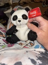 Small Coca Cola Brand Panda Plush W/ Tags-collectible